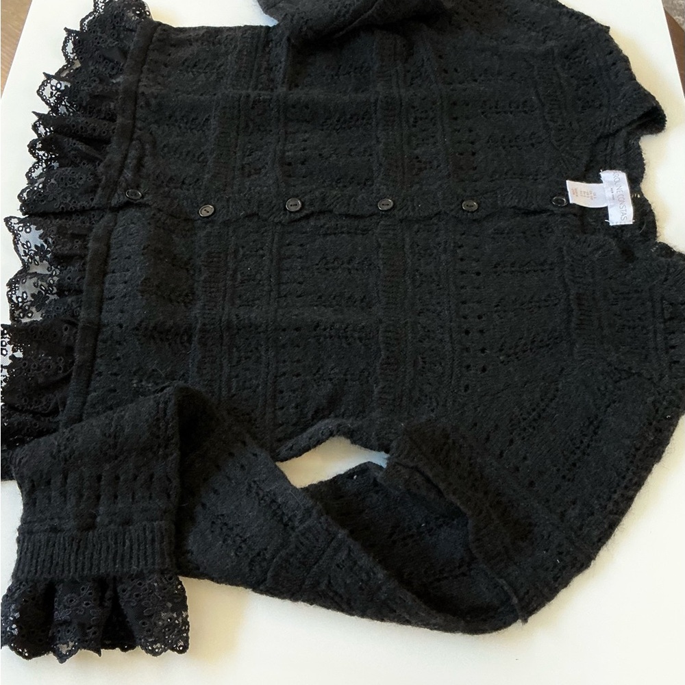 Caroline Constas Lace Trim Sweater Sz Sm - Picture 8 of 8